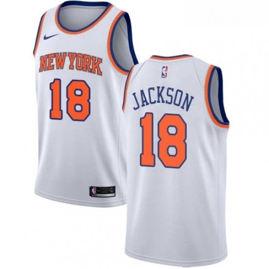 Womens Nike New York Knicks 18 Phil Jackson Swingman White NBA Jersey Association Edition