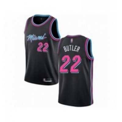 Womens Miami Heat 22 Jimmy Butler Swingman Black Basketball Jersey City Edition