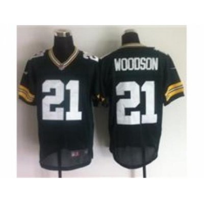 Nike Green Bay Packers 21 Charles Woodson Green Elite NFL Jersey