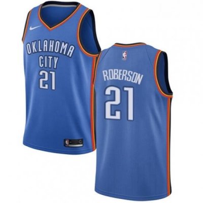 Womens Nike Oklahoma City Thunder 21 Andre Roberson Swingman Royal Blue Road NBA Jersey Icon Edition