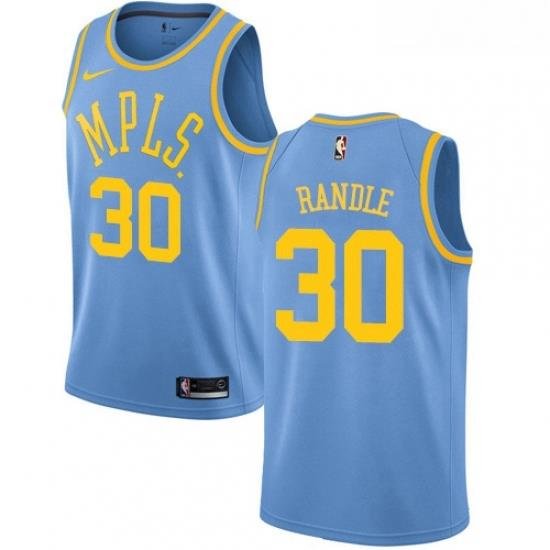 Womens Nike Los Angeles Lakers 30 Julius Randle Swingman Blue Hardwood Classics NBA Jersey