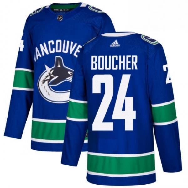 Mens Adidas Vancouver Canucks 24 Reid Boucher Authentic Blue Home NHL Jersey