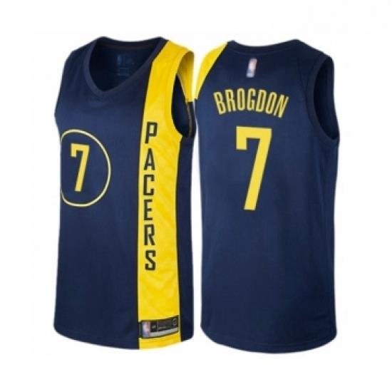 Womens Indiana Pacers 7 Malcolm Brogdon Swingman Navy Blue Basketball Jersey City Edition