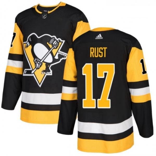 Youth Adidas Pittsburgh Penguins 17 Bryan Rust Authentic Black Home NHL Jersey