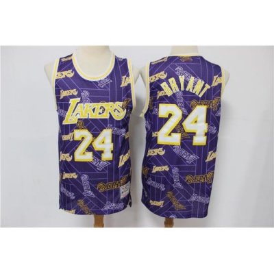 Lakers 24 Kobe Bryant Purple Tear Up Pack Hardwood Classics Swingman Jersey