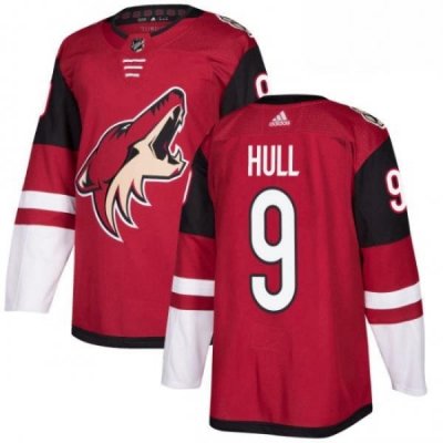 Youth Adidas Arizona Coyotes 9 Bobby Hull Authentic Burgundy Red Home NHL Jersey