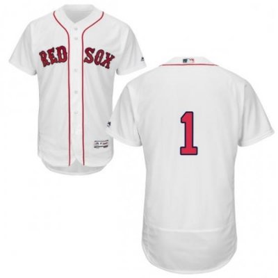 Mens Majestic Boston Red Sox 1 Bobby Doerr White Home Flex Base Authentic Collection MLB Jersey