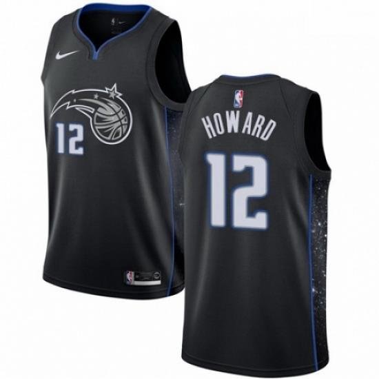 Mens Nike Orlando Magic 12 Dwight Howard Swingman Black NBA Jersey City Edition