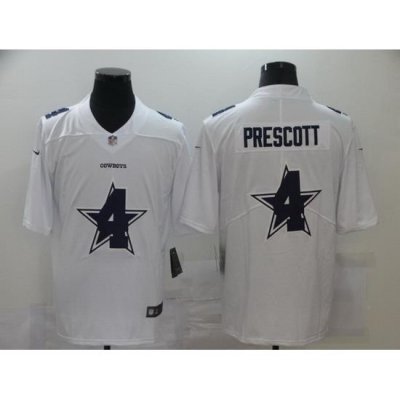 Nike Cowboys 4 Dak Prescott White Shadow Logo Limited Jersey