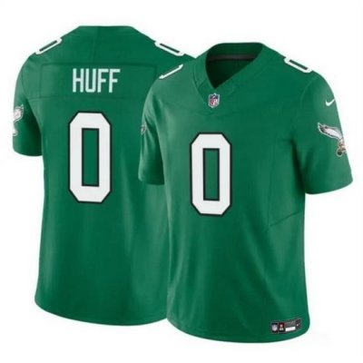 Men Philadelphia Eagles 0 Bryce Huff Kelly Green 2024 F U S E Vapor Untouchable Limited Stitched Football Jersey