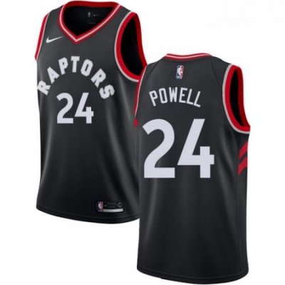 Mens Nike Toronto Raptors 24 Norman Powell Authentic Black Alternate NBA Jersey Statement Edition