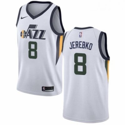 Mens Nike Utah Jazz 8 Jonas Jerebko Authentic NBA Jersey Association Edition