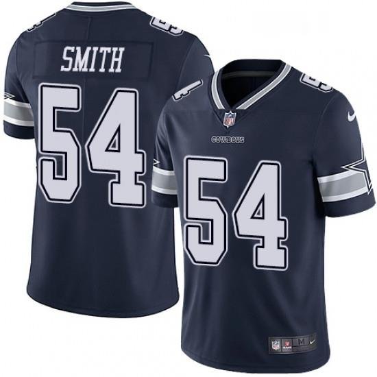 Mens Nike Dallas Cowboys 54 Jaylon Smith Navy Blue Team Color Vapor Untouchable Limited Player NFL Jersey