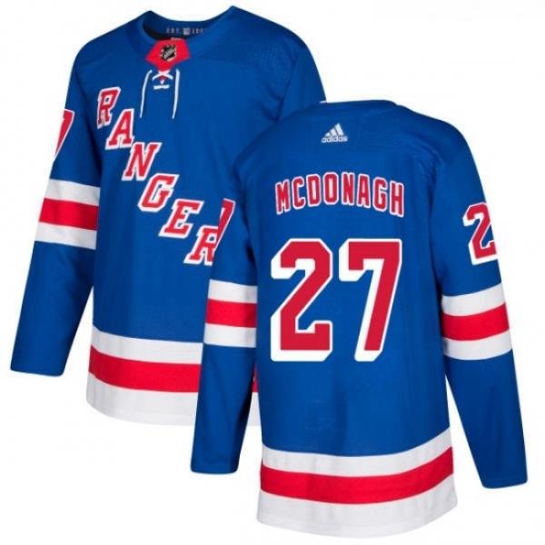 Youth Adidas New York Rangers 27 Ryan McDonagh Authentic Royal Blue Home NHL Jersey