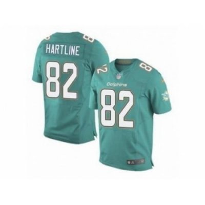 Nike Miami dolphins 82 Brian Hartline green Elite NFL Jersey