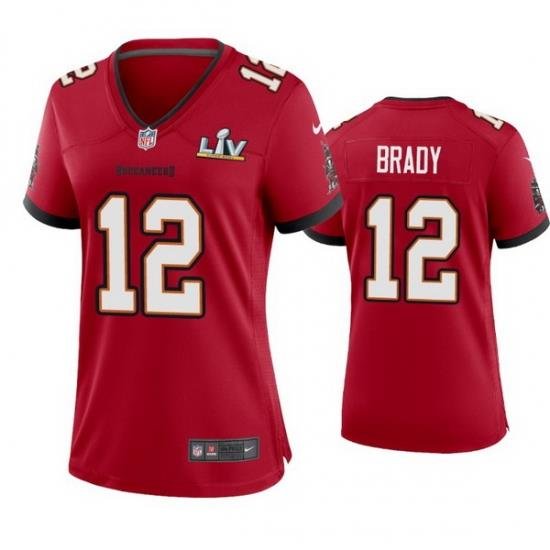 Women Tom Brady Buccaneers Red Super Bowl Lv Game Jersey