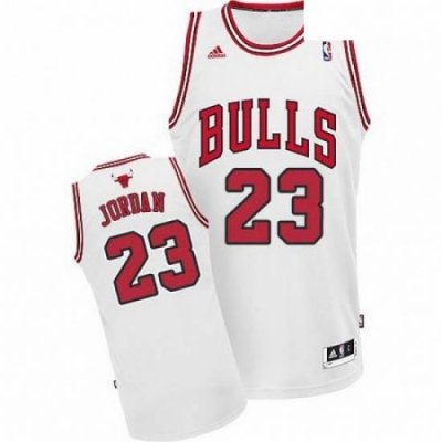 Mens Adidas Chicago Bulls 23 Michael Jordan Swingman White Home NBA Jersey