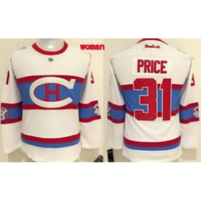 Canadiens #31 Carey Price White 2016 Winter Classic Womens Stitched NHL Jersey