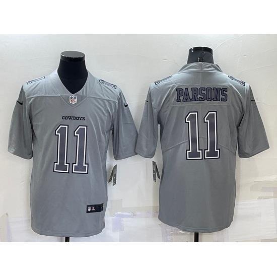 Men Dallas Cowboys 11 Micah Parsons Grey Atmosphere Fashion Stitched Jersey