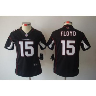 Women Nike Arizona Cardinals 15# Michael Floyd Black(Women Limited Jerseys)