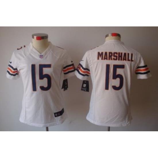 Women Nike Chicago Bears #15 Marshall White Color[NIKE LIMITED Jersey]