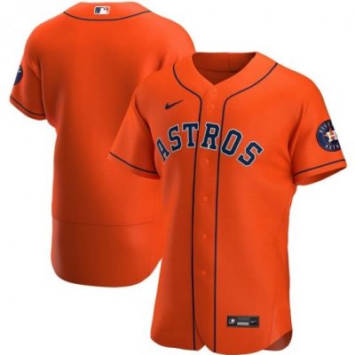 Men Houston Astros Men Nike Orange Alternate 2020 Flex Base Team MLB Jersey