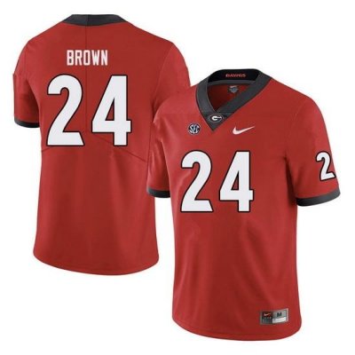 Men #24 Matthew Brown Georgia Bulldogs College Football Jerseys Sale-red