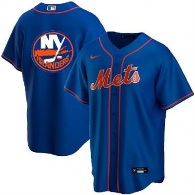 Men NeW York Mets  26 Islanders Blue Cool Base Stitched Baseball Jersey