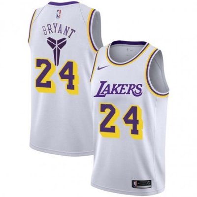 Lakers 24 Kobe Bryant White Nike Swingman Jersey