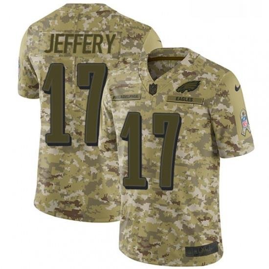 Youth Nike Philadelphia Eagles 17 Alshon Jeffery Limited Camo 2018 Salute to Service NFL Jersey