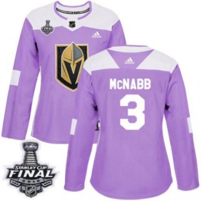 womens brayden mcnabb vegas golden knights jersey purple adidas 3 nhl 2018 stanley cup final authentic fights cancer practice