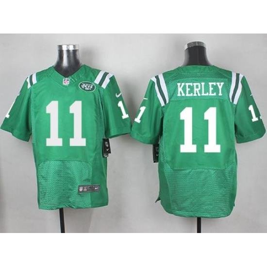 Nike Jets 11 Jeremy Kerley Green Mens Stitched NFL Elite Rush Jersey