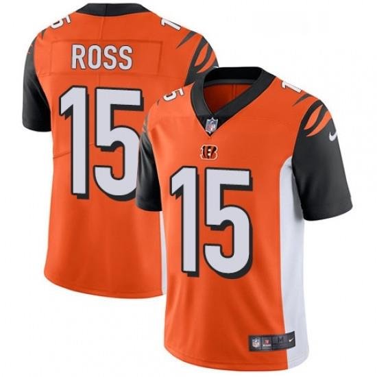 Mens Nike Cincinnati Bengals 15 John Ross Vapor Untouchable Limited Orange Alternate NFL Jersey