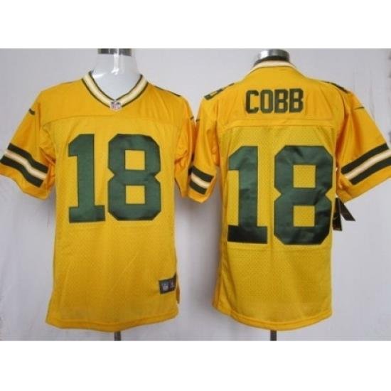 Nike Green Bay Packers 18 Randall Cobb YelloW Elite NFL Jersey