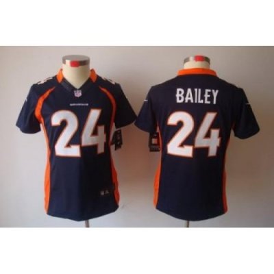 Women Nike Denver Broncos 24# Bailey Blue Color[NIKE LIMITED Jersey]