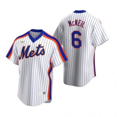 Mens Nike NeW York Mets 6 Jeff McNeil White CooperstoWn Collection Home Stitched Baseball Jersey