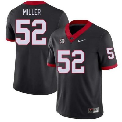 Men #52 Christen Miller Georgia Bulldogs College Football Jerseys Stitched-Black