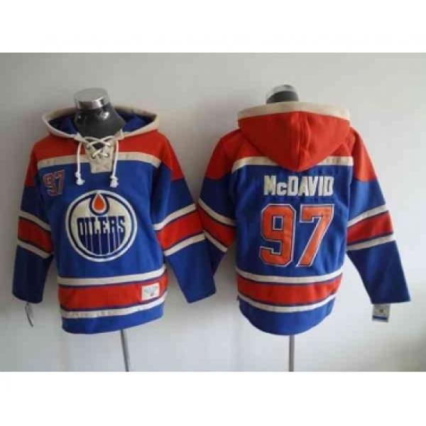 nhl jerseys edmonton oilers #97 mcdavid blue[pullover hooded sweatshirt]