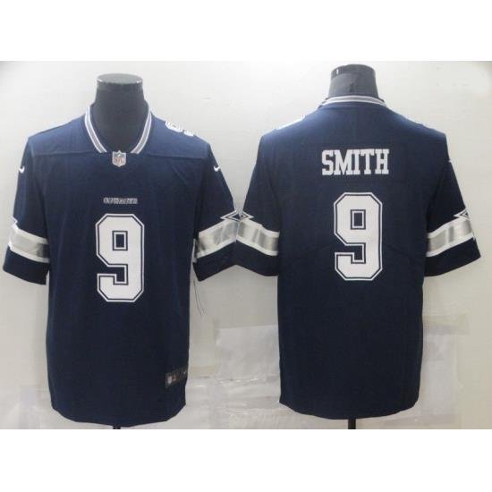 Men Dallas Cowboys 9 Smith Blue Nike Vapor Untouchable Limited 2021 NFL Jersey