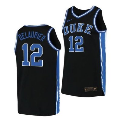 Duke Blue Devils Javin Delaurier Black Replica Men'S Jersey