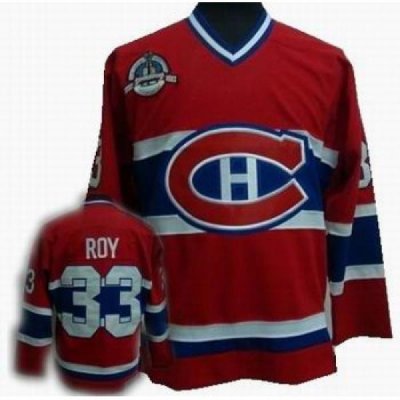 Hockey Montreal Canadiens #33 Patrick Roy MitchellAndNess Red CCM Jersey