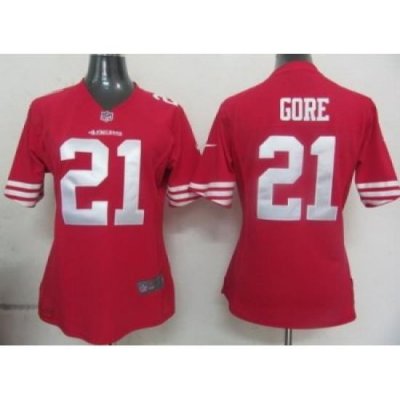 Womens Nike San Francisco 49ers 21 Gore Red Nike NFL Jerseys