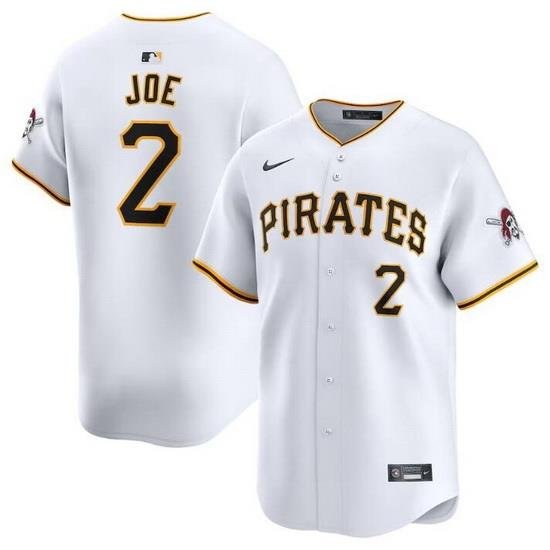 Men Pittsburgh Pirates 2 Connor Joe White Home Limited Stitched Baseball Jersey