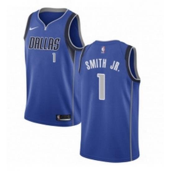 Womens Nike Dallas Mavericks 1 Dennis Smith Jr Swingman Royal Blue Road NBA Jersey Icon Edition