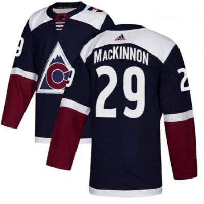 Youth Adidas Colorado Avalanche 29 Nathan MacKinnon Authentic Navy Blue Alternate NHL Jersey