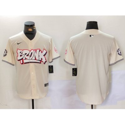 Men New York Yankees Blank The Bronx Graffiti V2 Vapor Limited Stitched Baseball Jersey