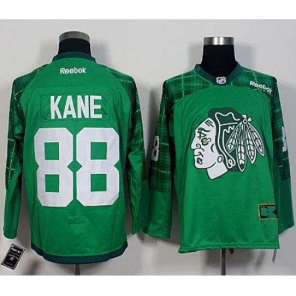 Blackhawks #88 Patrick Kane Green St  Patricks Day New Stitched NHL Jersey