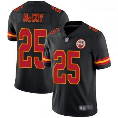 Chiefs #25 LeSean McCoy Black Youth Stitched Football Limited Rush Jersey