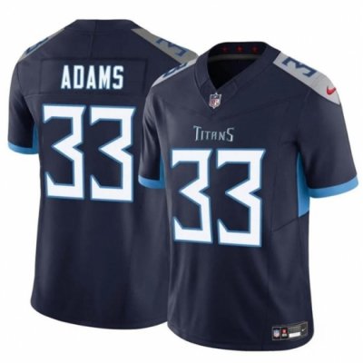 Youth Tennessee Titans 33 Jamal Adams Navy 2024 F U S E  Vapor Limited Stitched Football Jersey