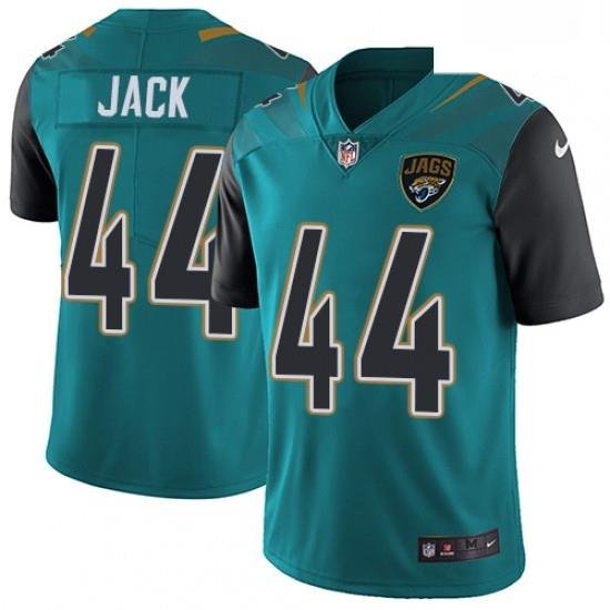 Men Nike Jacksonville Jaguars 44 Myles Jack Teal Green Team Color Vapor Untouchable Limited Player NFL Jersey